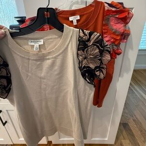 Rio and Rian set of two ruffle sleeve tops , NWT sz L